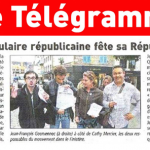À l’occasion de l’anniversaire de la République, l’UPR du Finistère fait parler d’elle dans le journal quotidien “Le Télégramme”