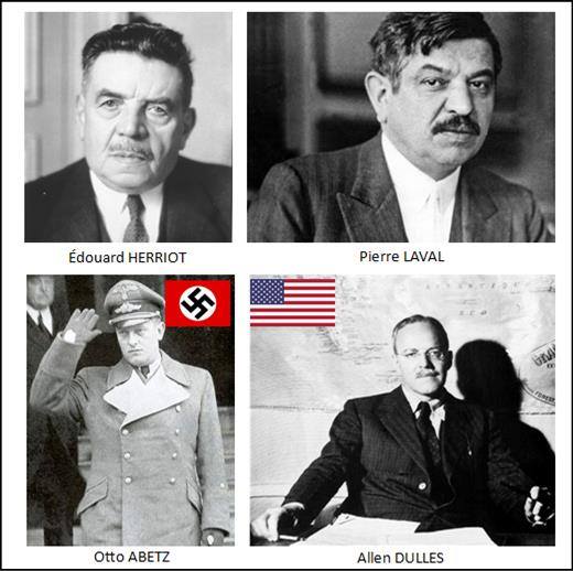 CIA Allen Dulles et l'ambassadeur d'Hitler à Paris Otto Abetz