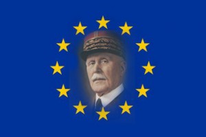 Drapeau de l'UE avec Pétain
