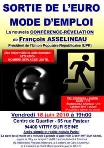 Vitry conférence "Sortie de l'euro : mode d'emploi"