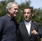 Sarkozy et son ami GW Bush