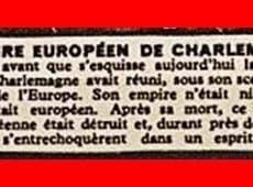 L'agrandissement d'un détail de la carte postale permet de prendre connaissance du discours officiel des autorités d'Occupation nazies en France en 1942 