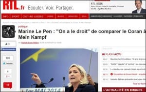 Marine Le Pen : "On a le droit" de comparer le Coran à Mein Kampf