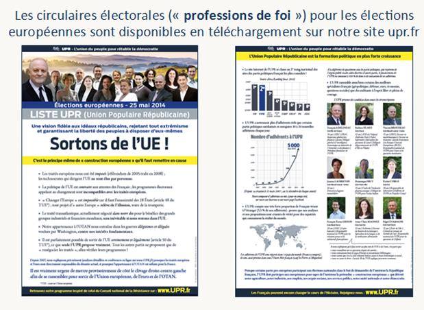 notre profession de foi pour les 7 circonscriptions de France métropolitaine