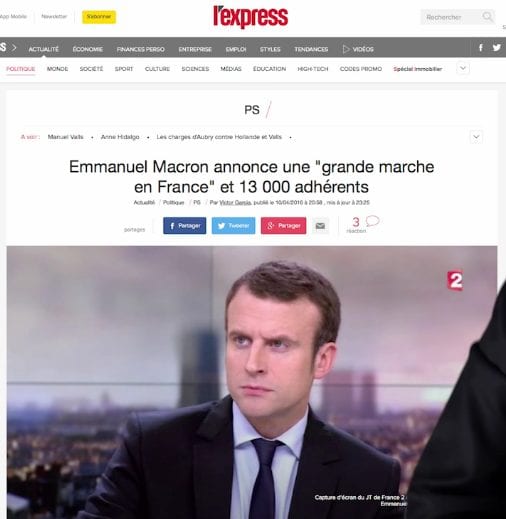 macron mensonge nombre adherents en marche