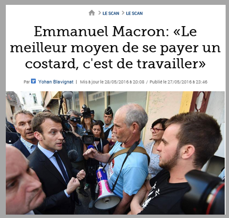 macron se payer un costard