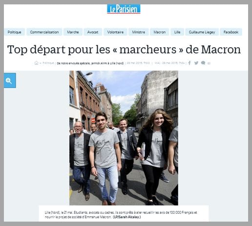 Encore une affabulation de plus : tous les grands médias nous ont annoncé, fin mai 2016, que la France allait être sillonnée par des milliers de "marcheurs" de Macron. Qui en a vu un seul ?!?