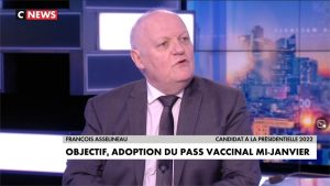 François Asselineau appelle à la #MotionDeCensure sur CNEWS le 22/12/2021