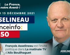 François Asselineau est l'invité politique de la matinale d'Alix Bouilhaguet sur France info TV (canal 27) ce lundi 13 décembre à 7h50