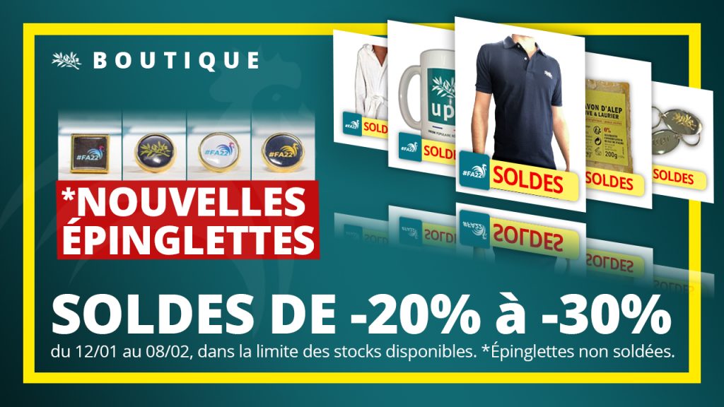 Boutique : découvrez nos nouvelles épinglettes et les produits en soldes !