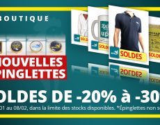 Boutique : découvrez nos nouvelles épinglettes et les produits en soldes !