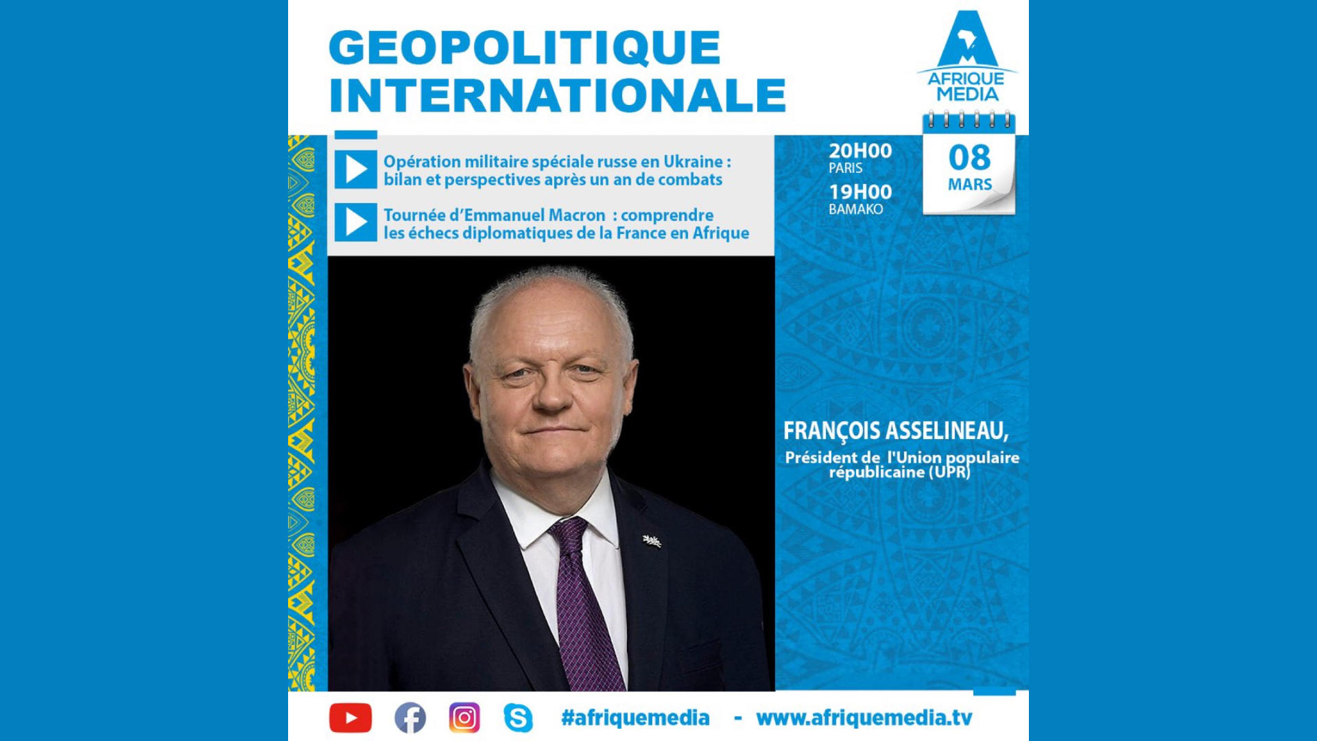 François Asselineau était l'invité de l'émission Géopolitique
