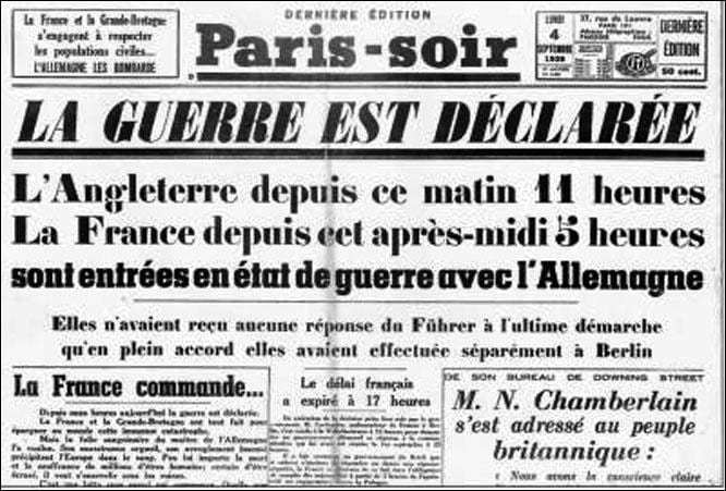 3 septembre 1939 : Déclaration de guerre à l'Allemagne , Allemagne-declare-la-guerre-a-la-france-1914-1918