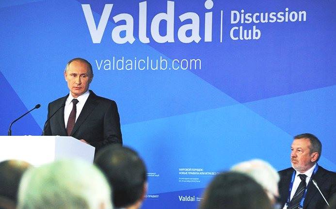 vladimir poutine à sotchi devant le club valdaï Les enseignements du très important discours de Vladimir Poutine à Sotchi